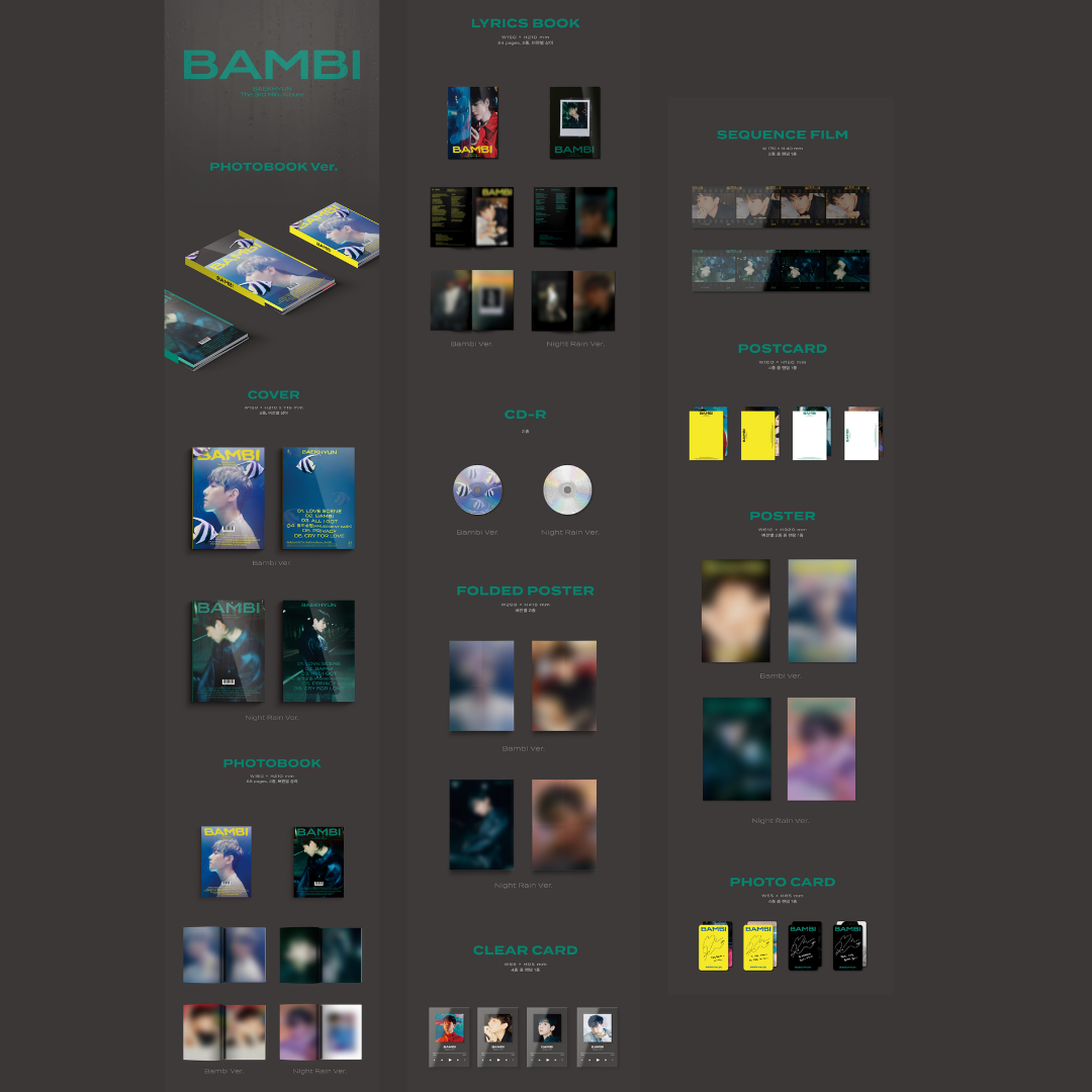EXO BAEKHYUN 3rd Mini Album BAMBI - PHOTOBOOK