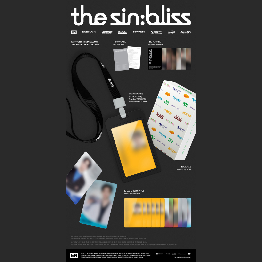 ENHYPEN 8th Mini Album THE SIN : BLISS ALBUM - ID Card Ver.