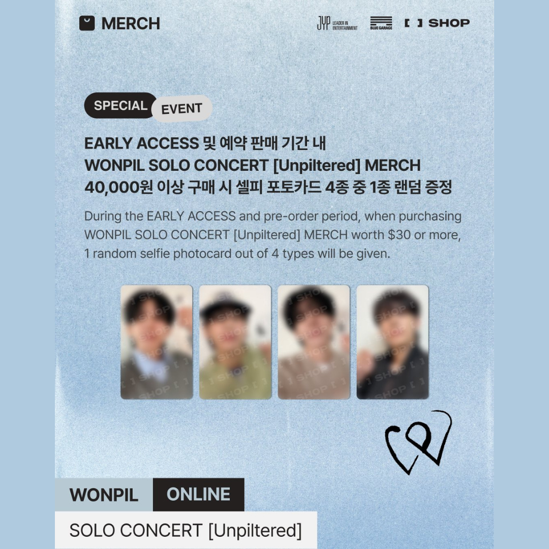 WONPIL SOLO CONCERT ‘Unpiltered’ OFFICIAL MERCH - SHOULDER BAG