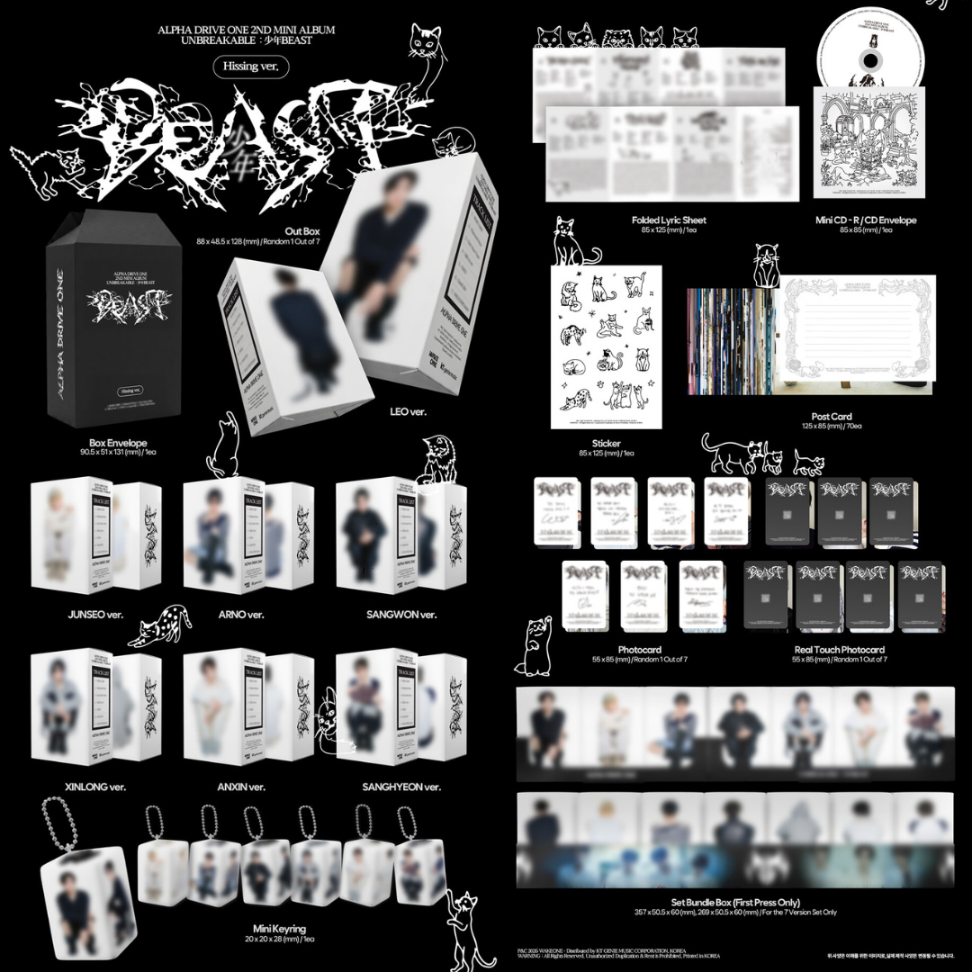 ALPHA DRIVE ONE 2ND MINI ALBUM 'UNBREAKABLE : 少年BEAST' - Hissing Ver.