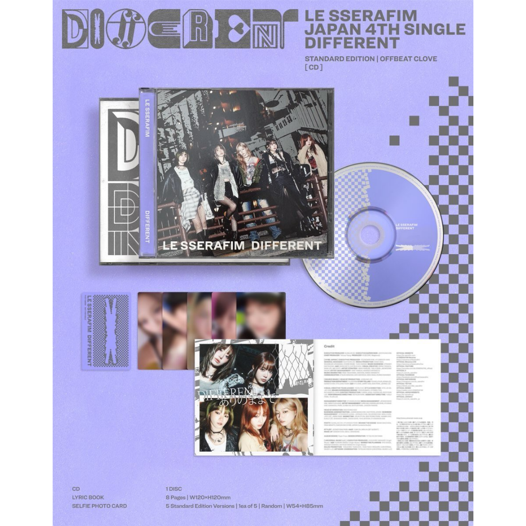 LE SSERAFIM Japan 4th Single Album 'DIFFERENT' Standard Edition