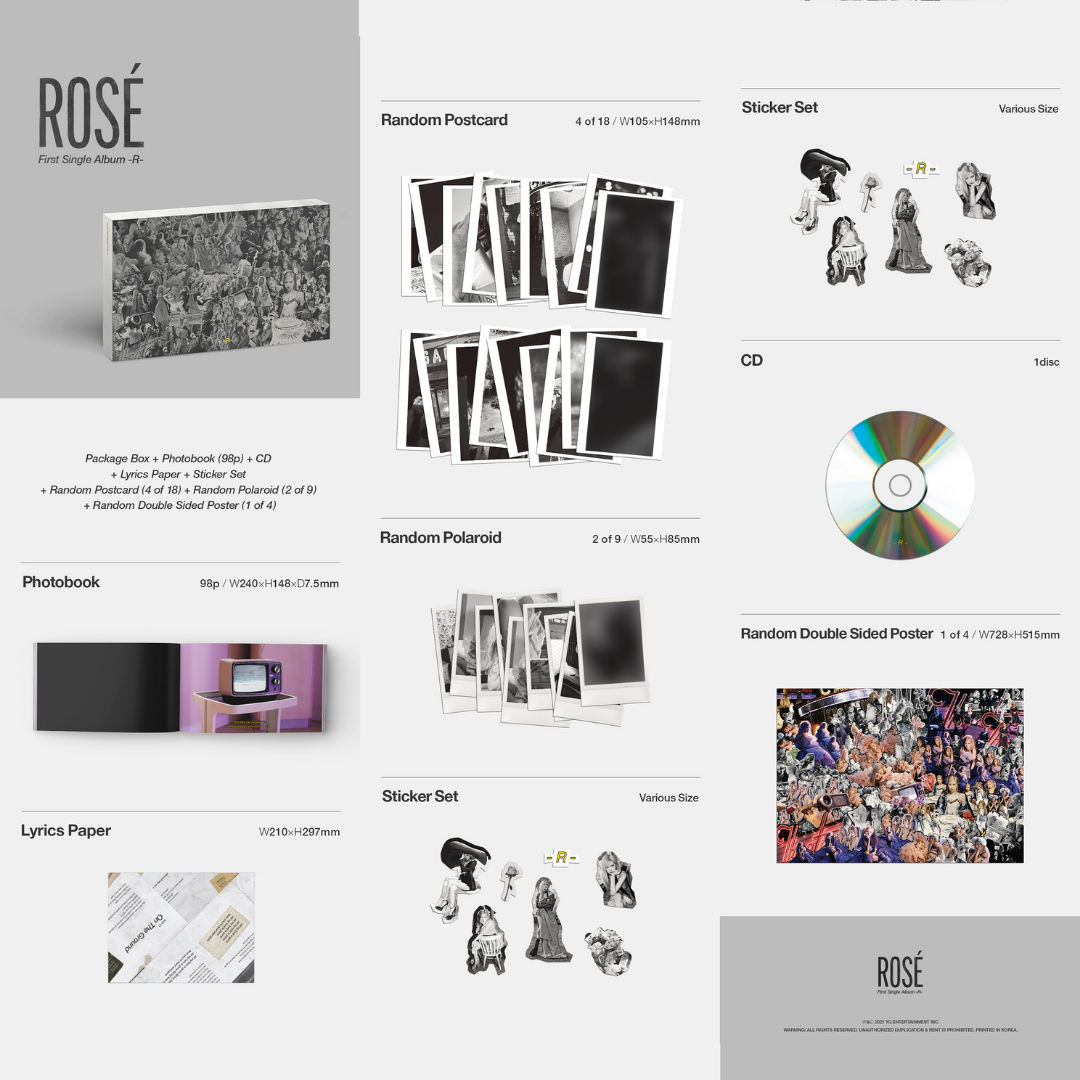BLACKPINK ROSÉ- 1st Single Album 'R'