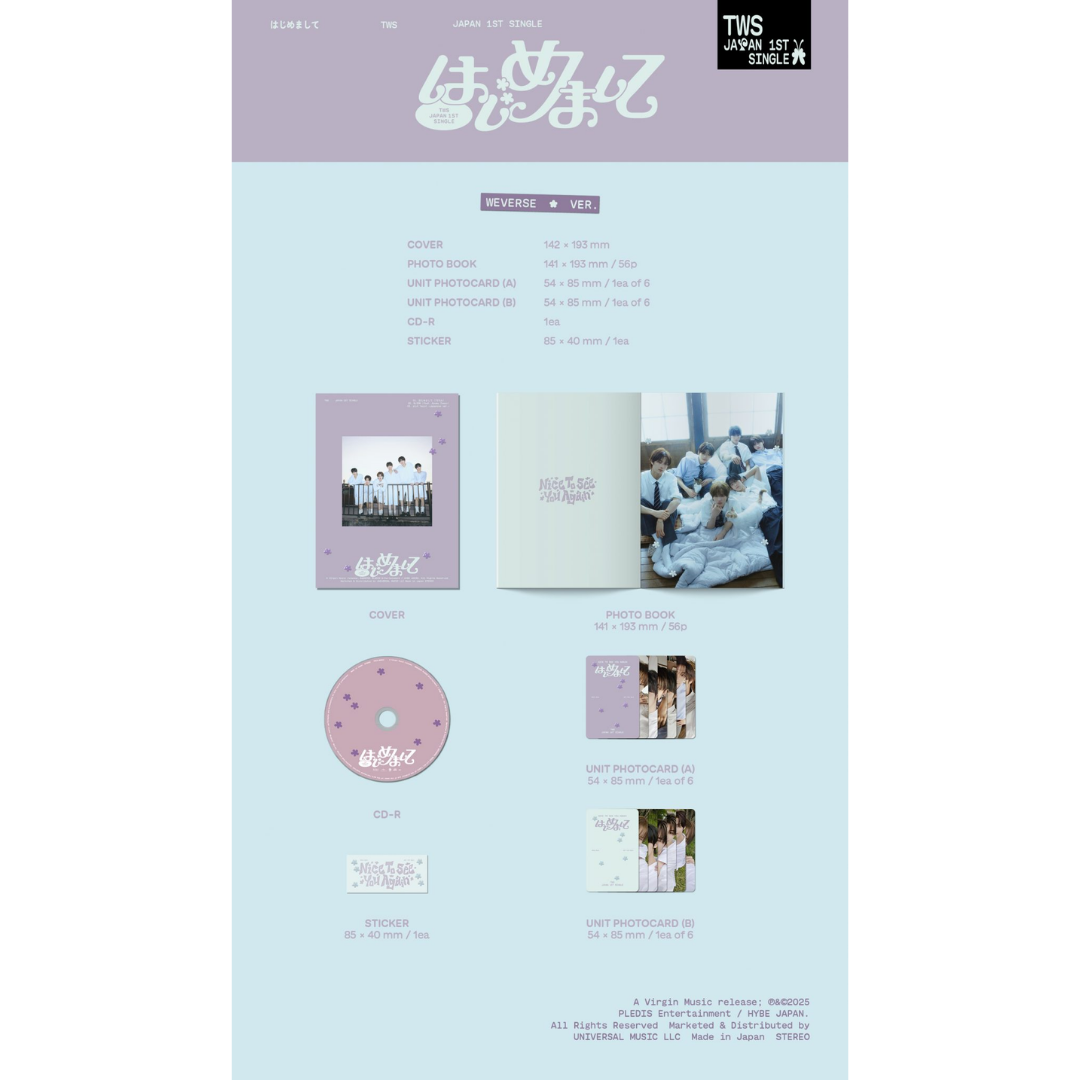 TWS JAPAN 1ST SINGLE ALBUM - はじめまして - WEVERSE VER