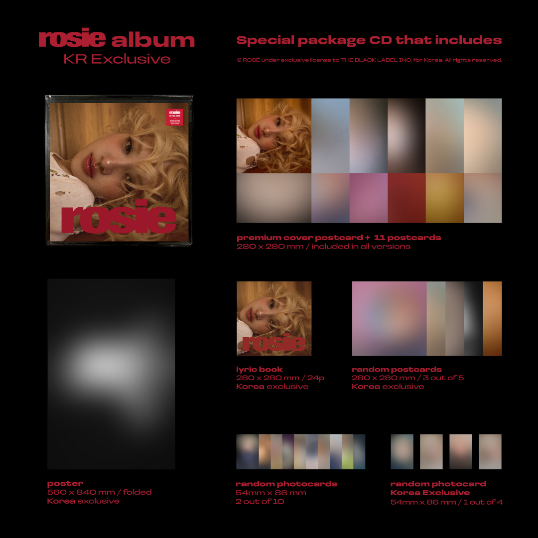 BLACKPINK ROSÉ 1st Studio Album 'rosie' KR Exclusive