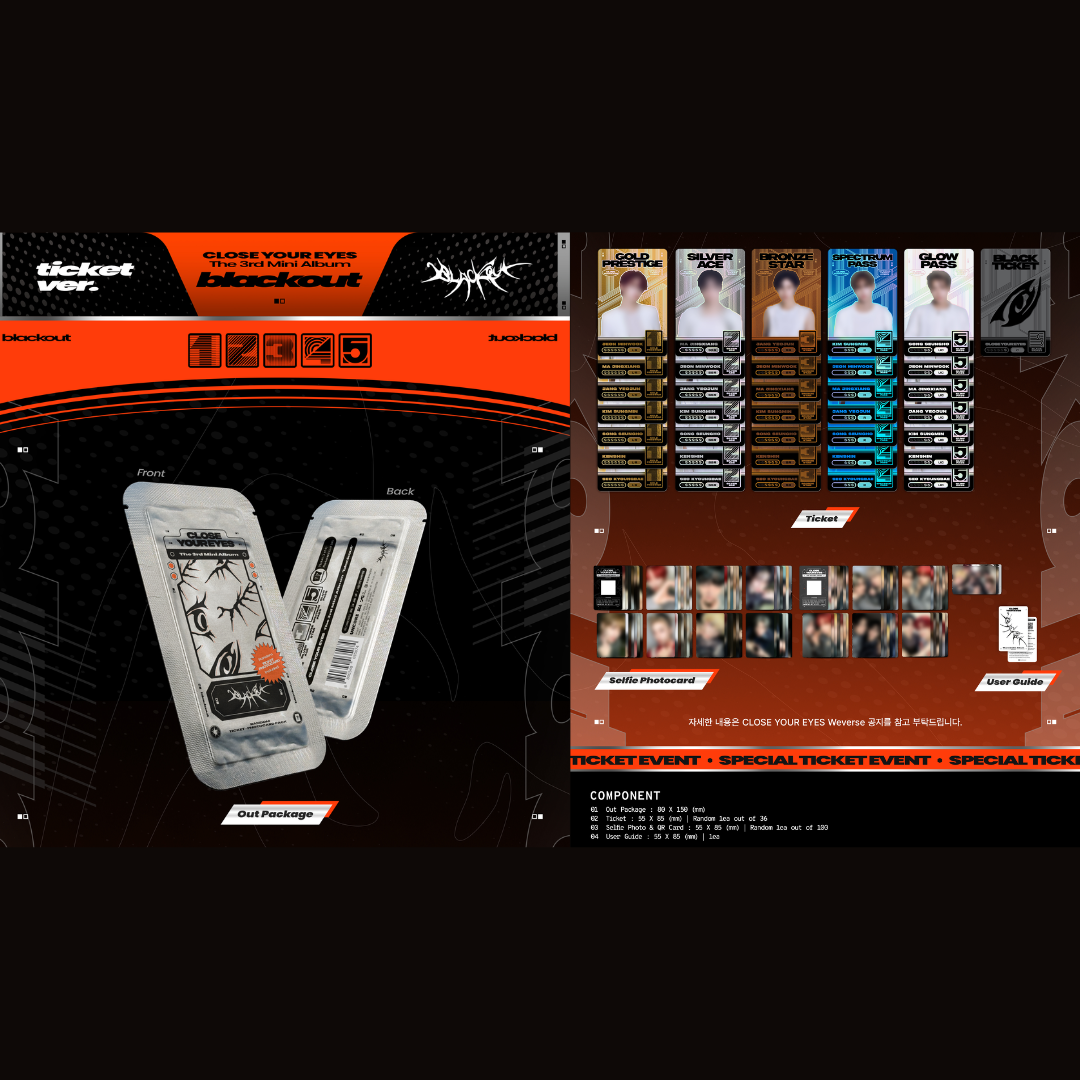 CLOSE YOUR EYES 3rd Mini Album 'blackout' (ticket ver.)
