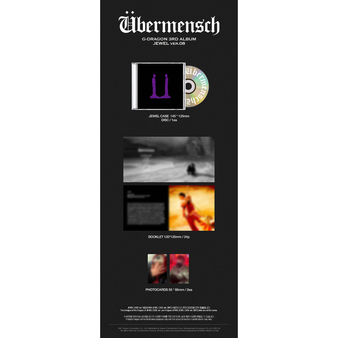 G-DRAGON - 3rd Album - UBERMENSCH - Jewel Case ver