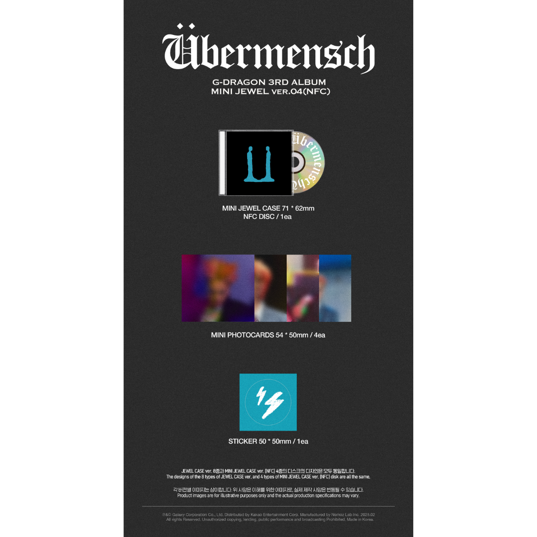 G-DRAGON - 3rd Album - UBERMENSCH - Mini Jewel Case ver