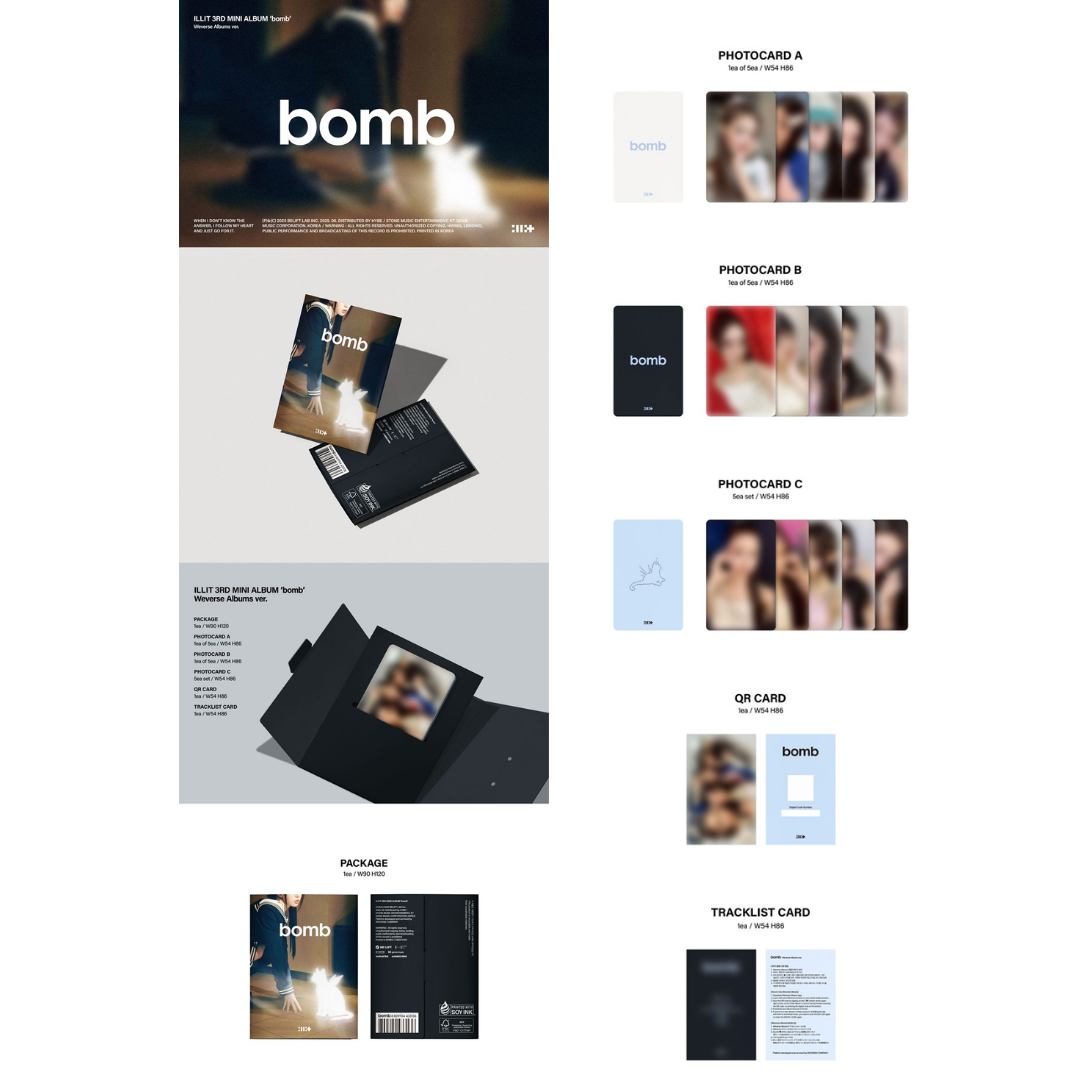 ILLIT 3RD MINI ALBUM - BOMB - WEVERSE ALBUM
