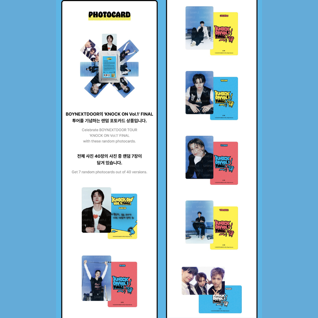 BOYNEXTDOOR KNOCK ON FINAL TRADING CARD