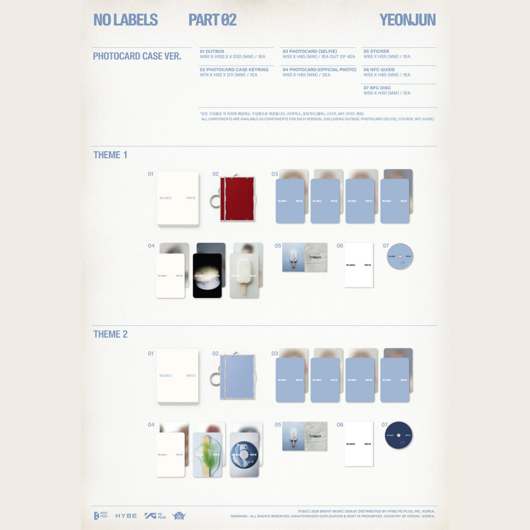 TXT YEONJUN 2nd Mini Album 'NO LABELS: PART 02' - Photocard Case Ver.