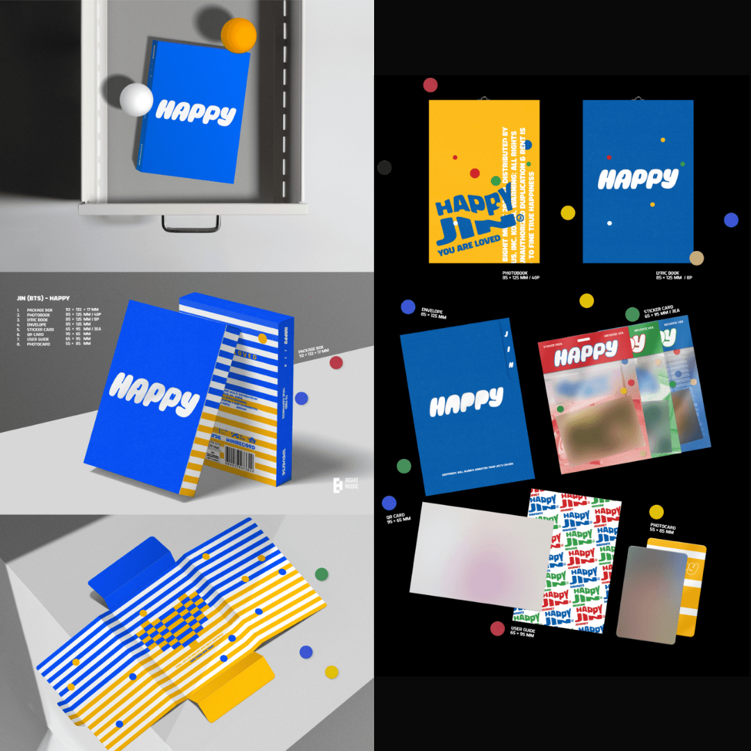 BTS JIN - 1st Solo Album 'Happy' (Weverse Albums ver.)
