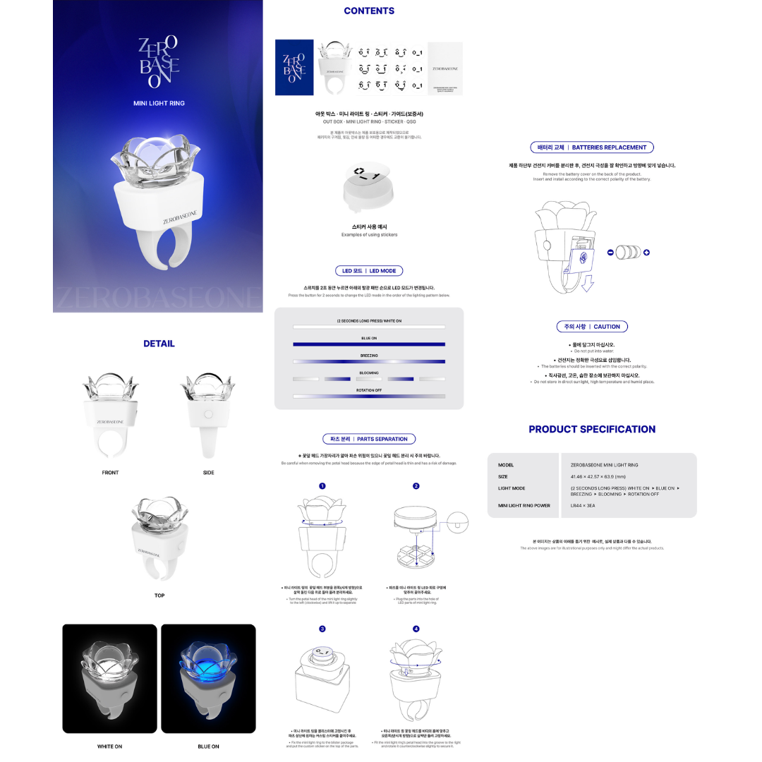 ZEROBASEONE ZB1 OFFICIAL MINI LIGHT RING