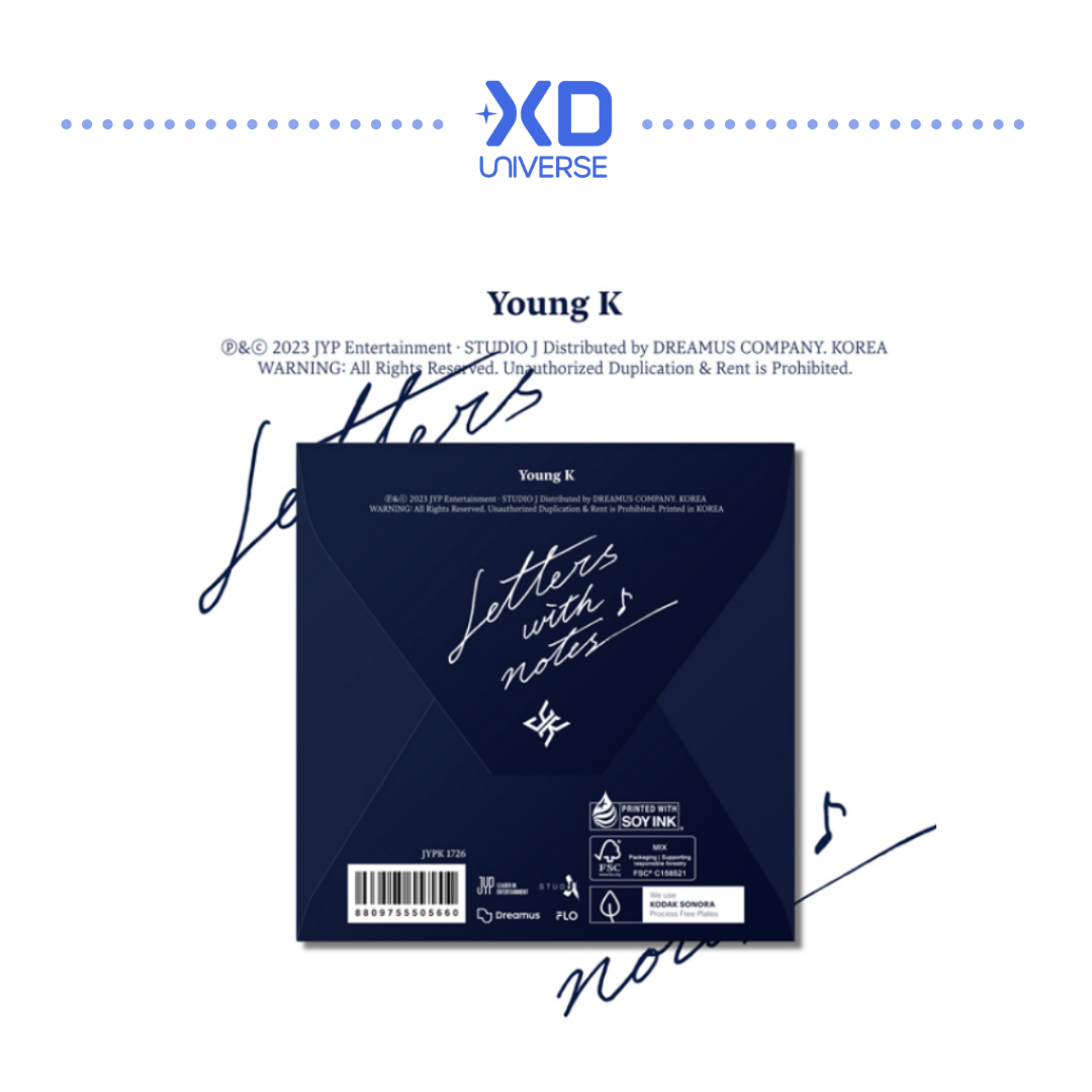 Day6 Young K 'Letters with Notes' (Digipack Ver.)