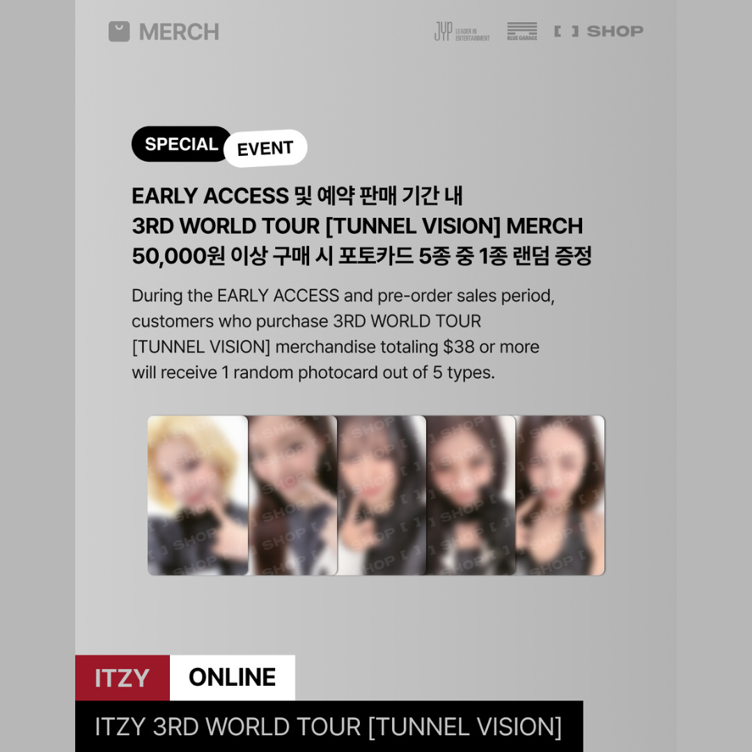 ITZY 3RD WORLD TOUR <TUNNEL VISION> in SEOUL OFFICIAL MERCH - RING