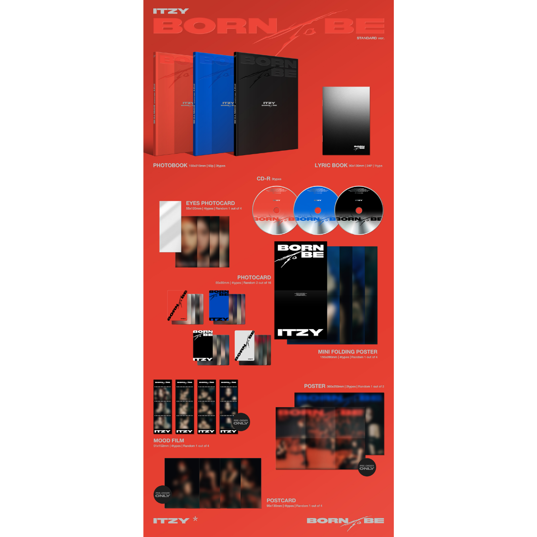 ITZY 8th Mini Album 'BORN TO BE' (Standard Ver.) (Random Ver.)
