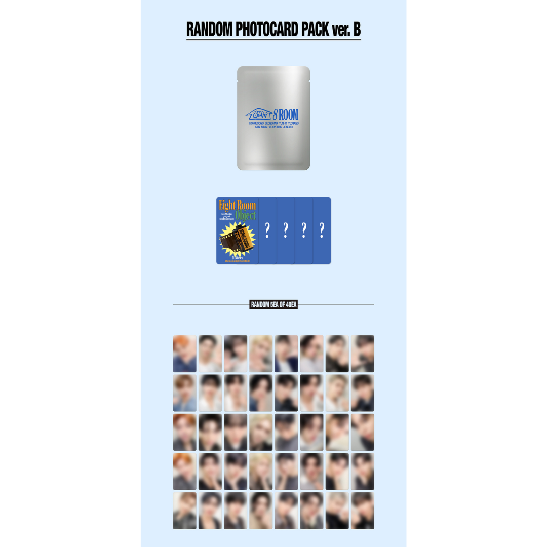 ATEEZ POP-UP '8ROOM' OFFICIAL MERCH - RANDOM PHOTOCARD PACK ver.B