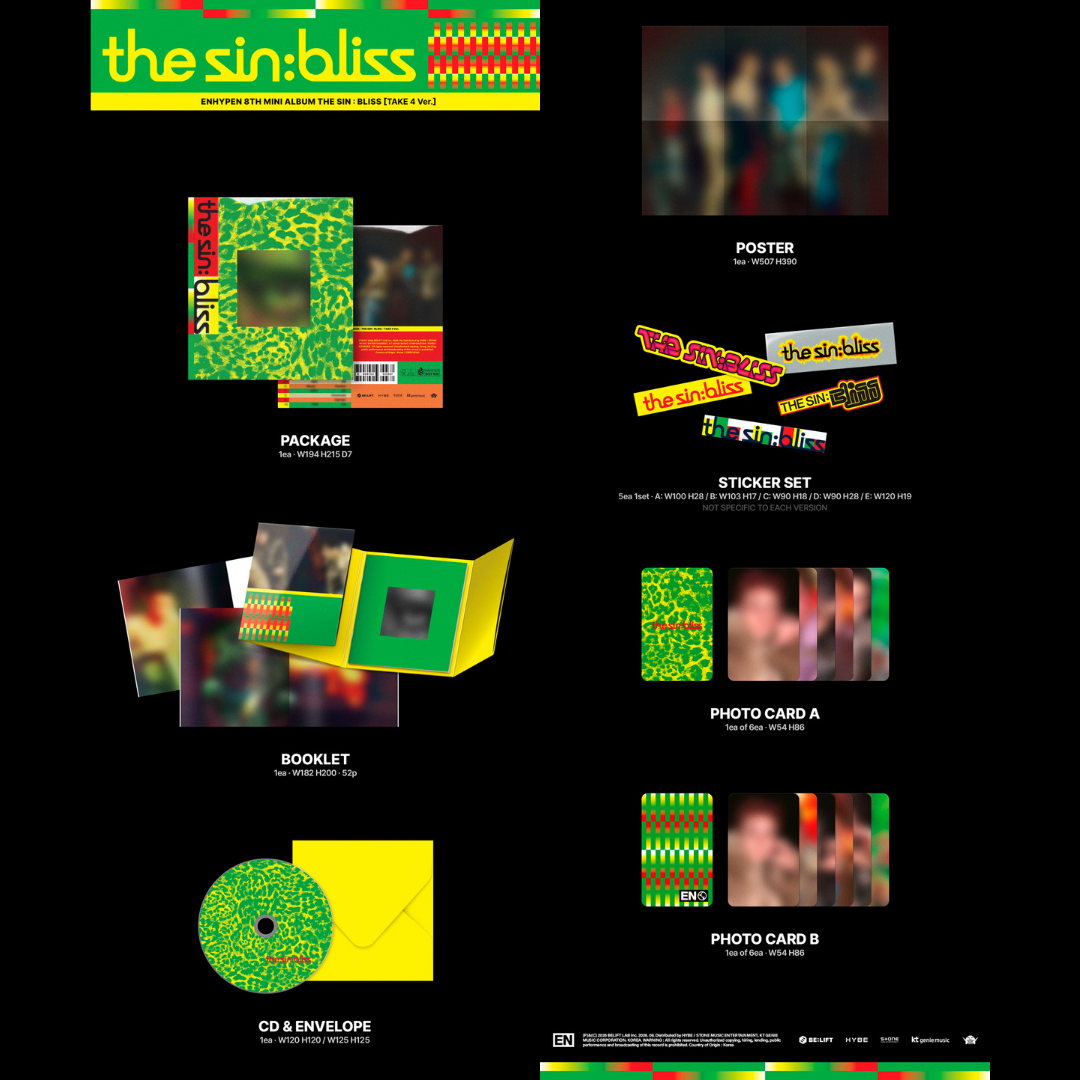 ENHYPEN 8th Mini Album THE SIN : BLISS ALBUM - Standard Ver.
