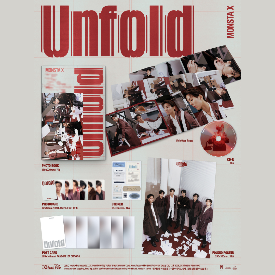 MONSTA X NEW ENGLISH ALBUM 'Unfold'- Thirst Ver.