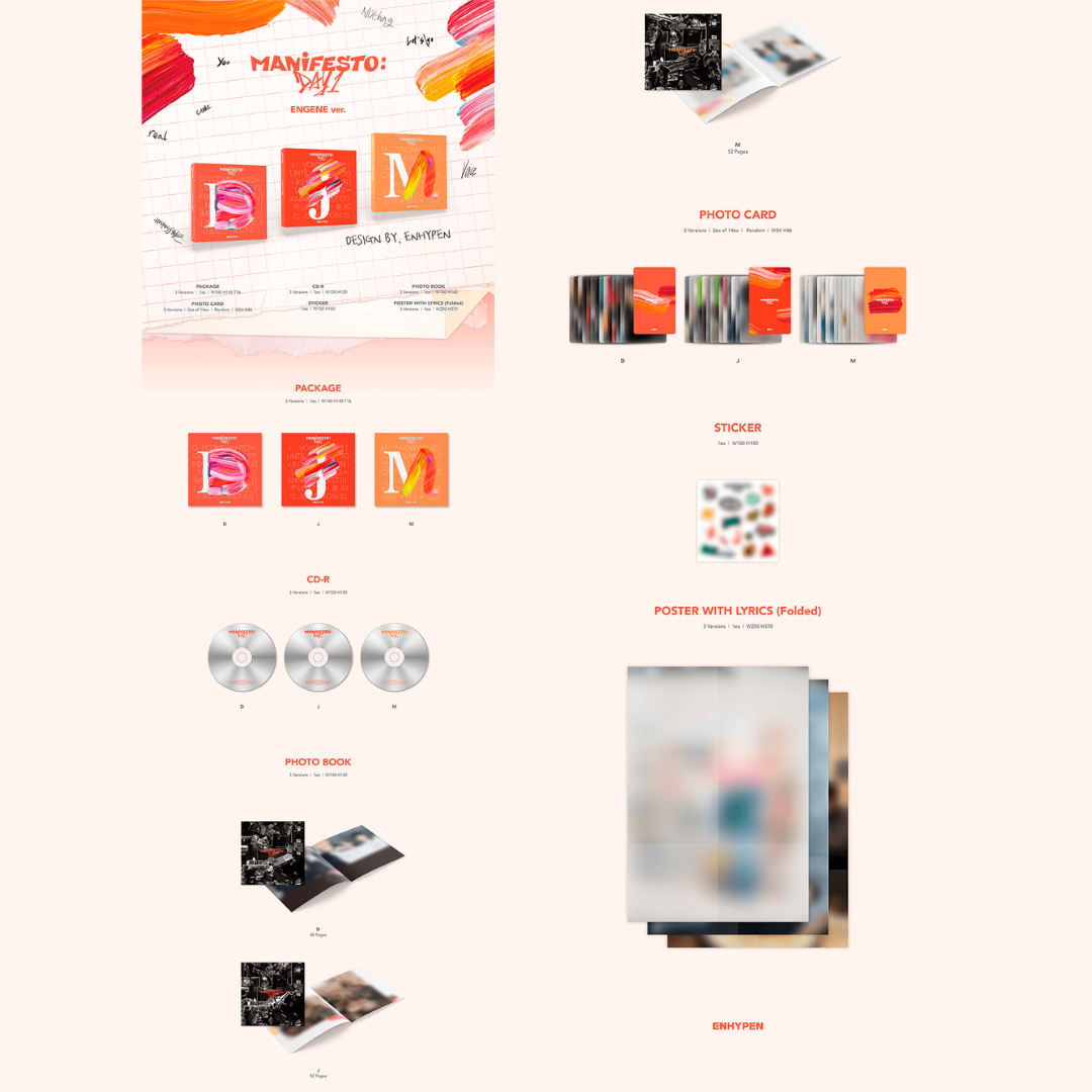 Enhypen - 3rd Mini Album - MANIFESTO : DAY 1 - Engene version