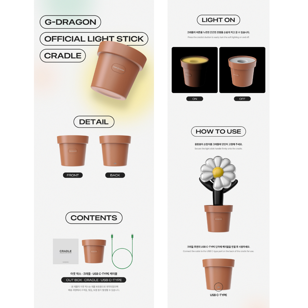 G-DRAGON GD Official Lightstick Cradle