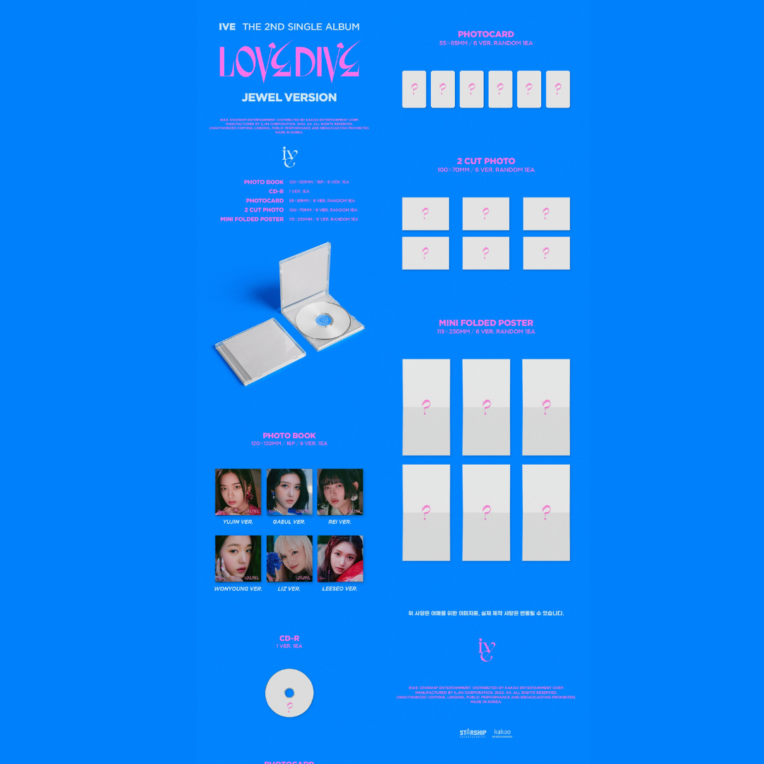 IVE - 2nd Single - LOVE DIVE - Jewel Version
