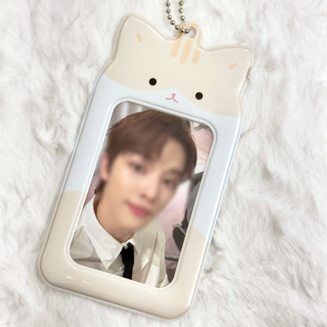 Jelly Sugar Cream Cat Photocard Holder Keychain