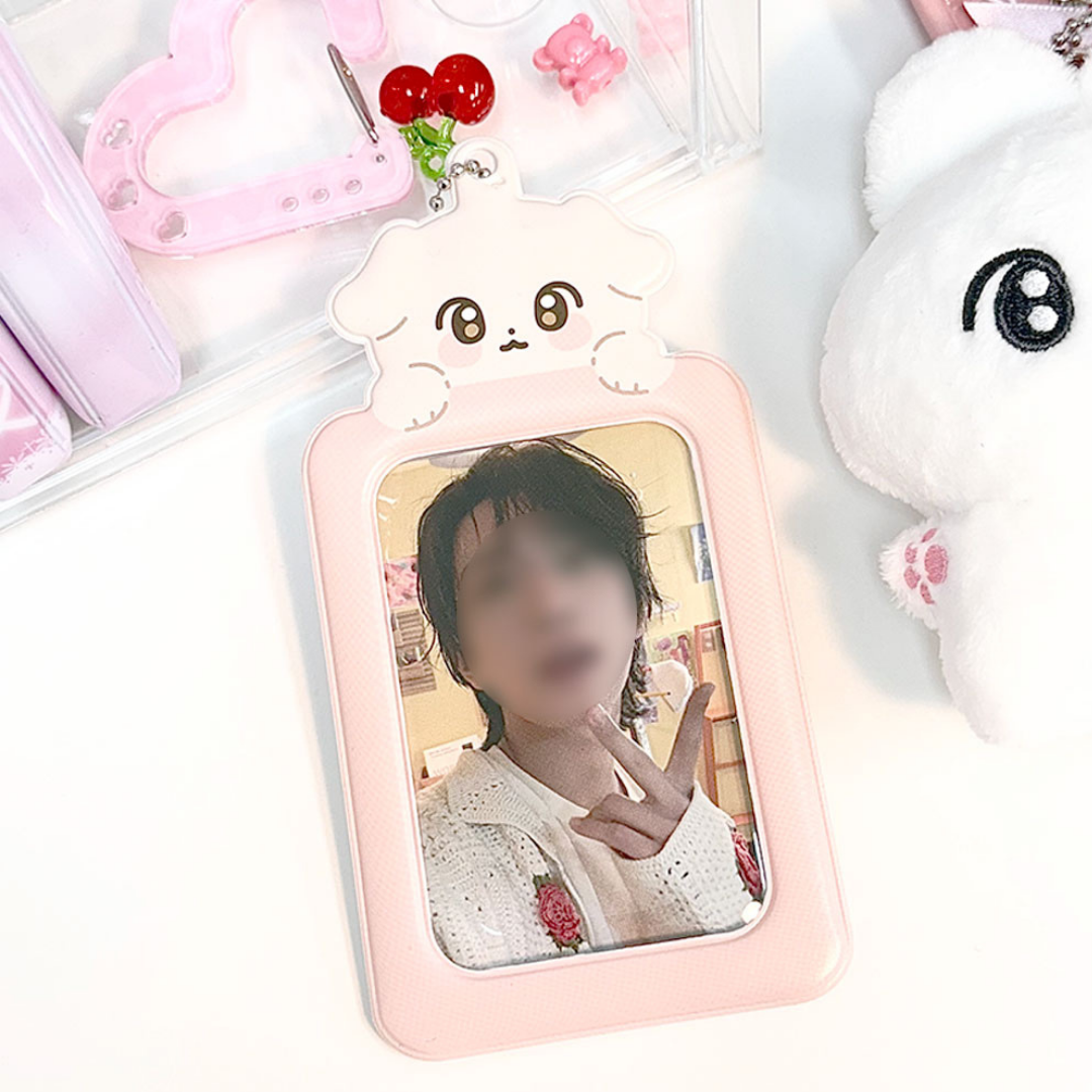 Merong Apricot Puppy Photocard Holder Keychain