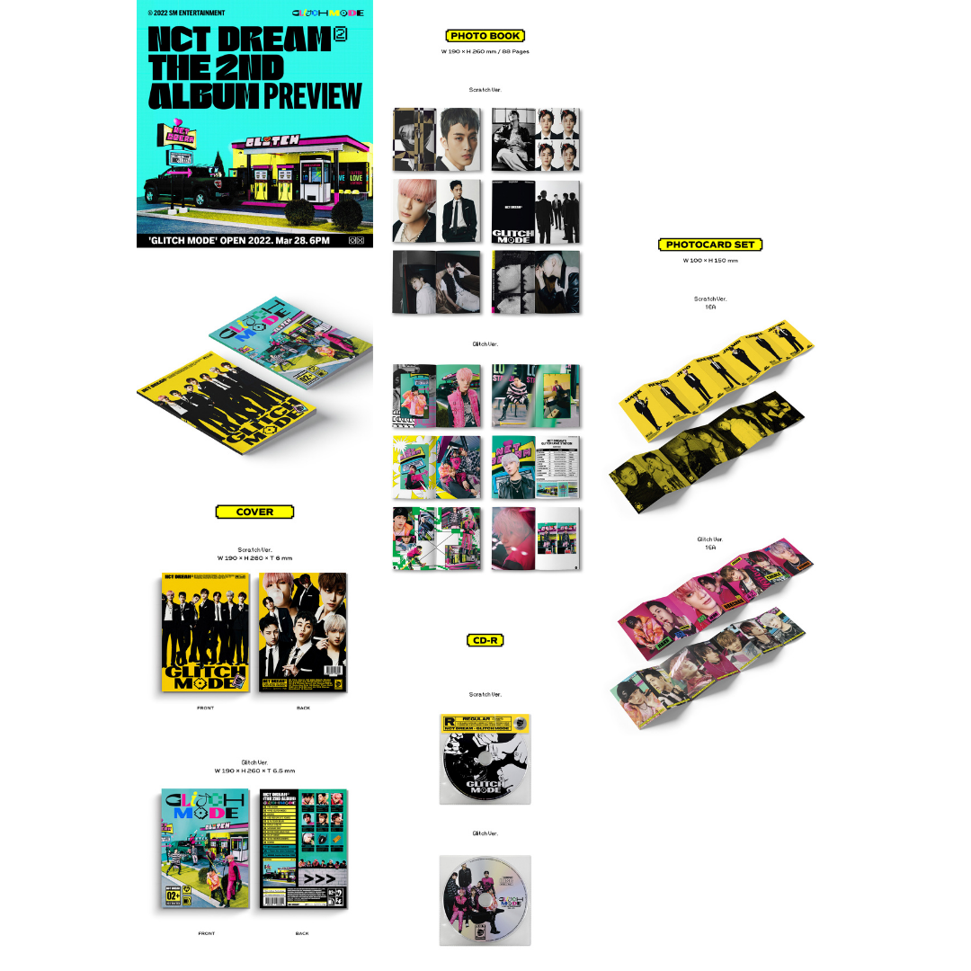 NCT DREAM 2nd MINI ALBUM - GLITCH MODE - PHOTOBOOK - GLITCH / SCRATCH VER
