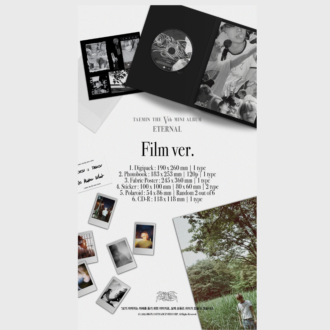 SHINee TAEMIN 5th Mini Album - ETERNAL - Film version