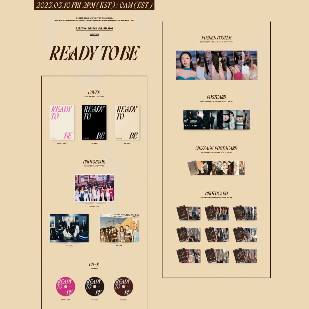 Twice - 12th Mini album - Ready to Be - PB version