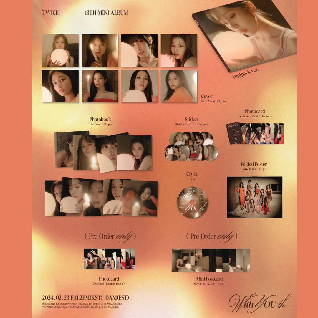 Twice - 13th Mini album - With You-th - Digipack version