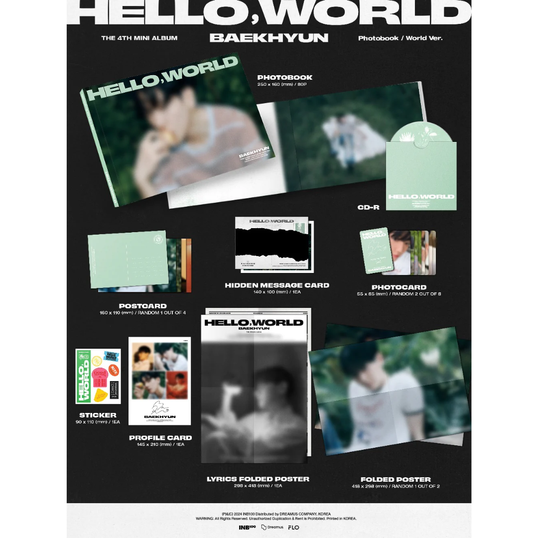 EXO BAEKHYUN - 4th Mini Album - Hello World - PB