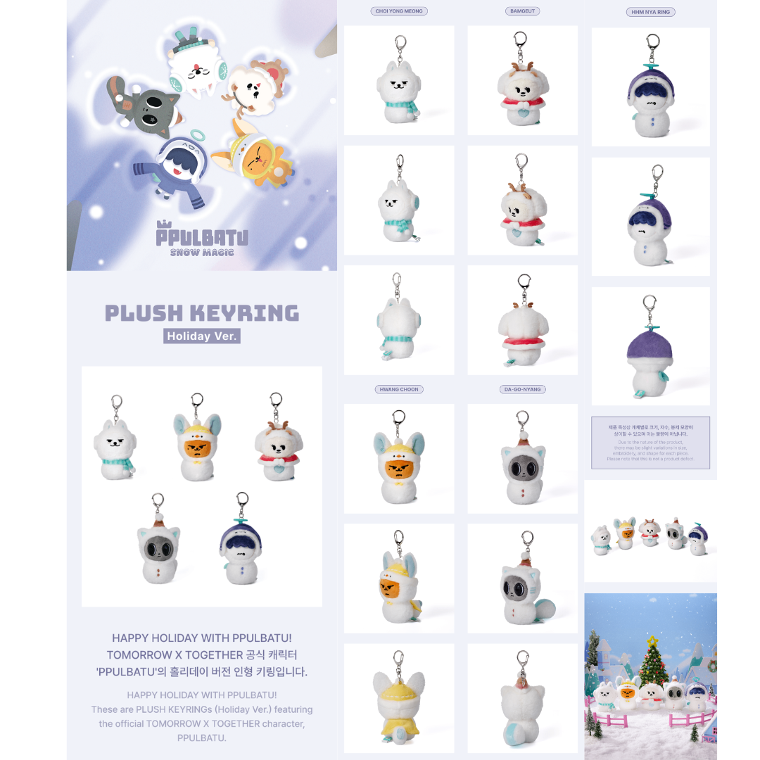 TXT PLUSH KEYRING (HOLIDAY VER.) / TXT PPULBATU SNOW MAGIC OFFICIAL MERCHANDISE