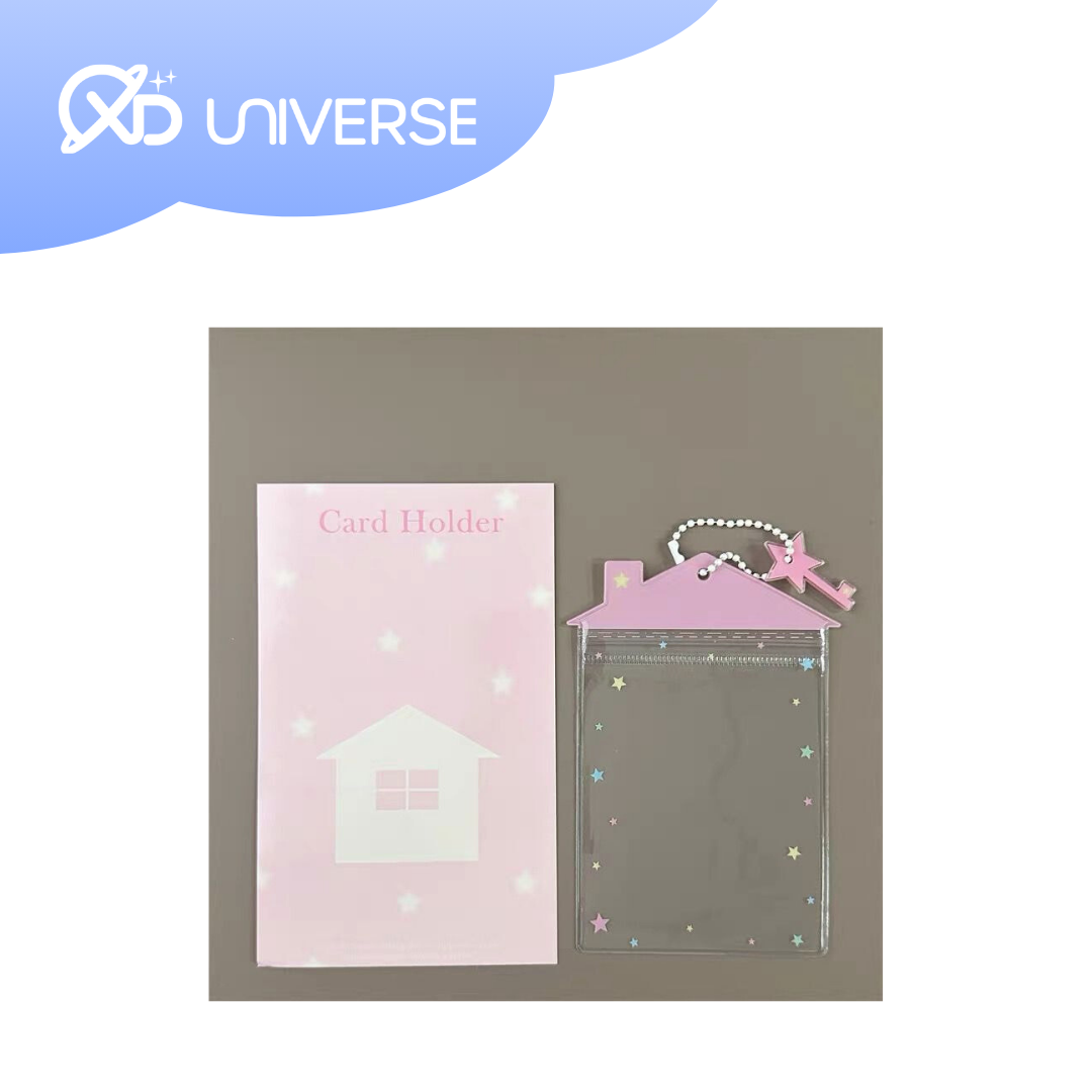 PINK TRANSPARENT HOUSE PHOTOCARD HOLDER