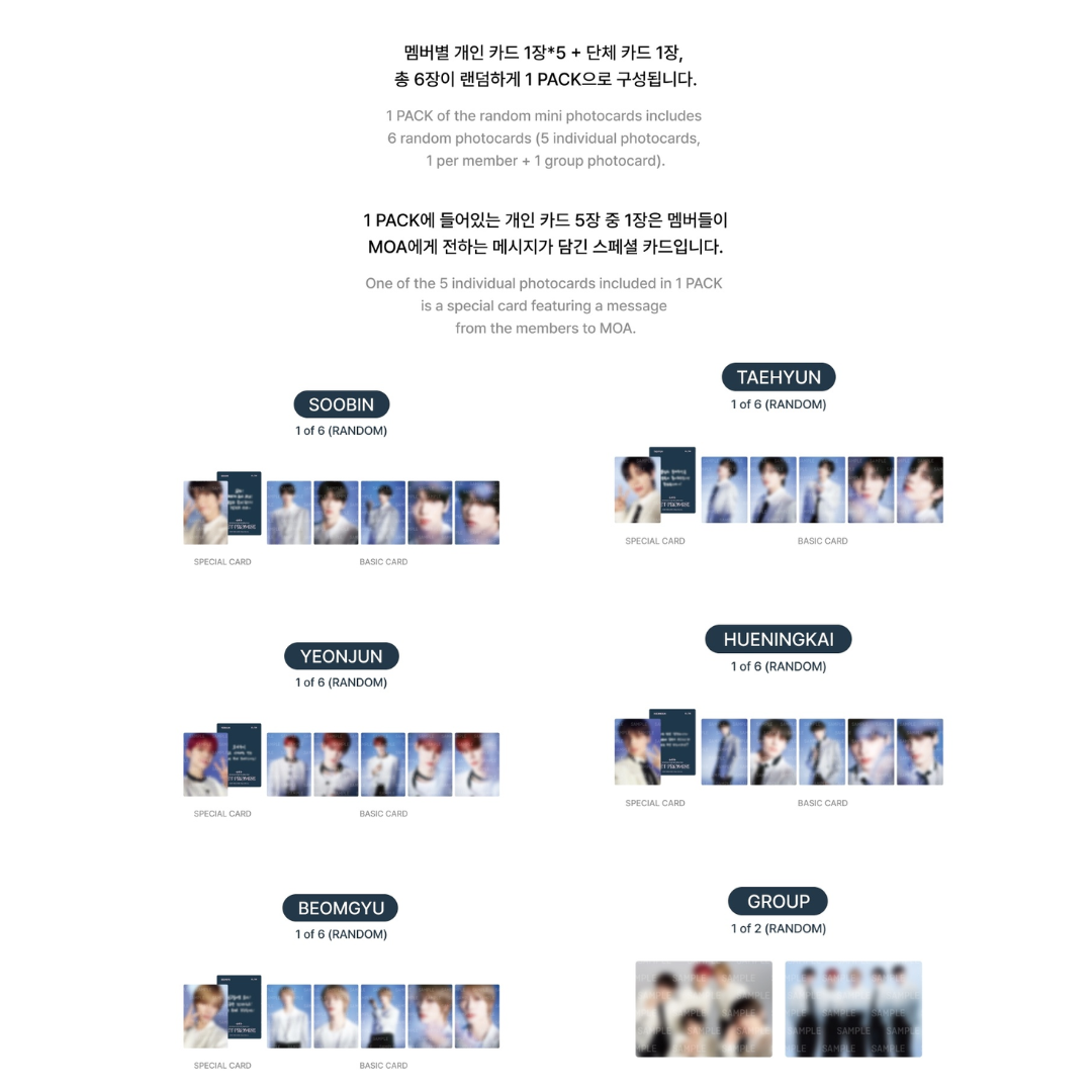 TOMORROW X TOGETHER TXT - ACT : PROMISE - EP.2- MINI PHOTO CARD