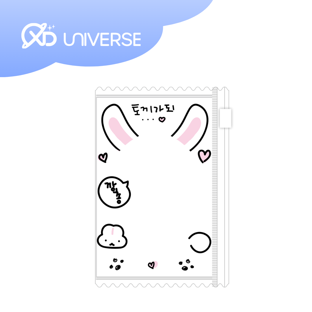 DUCKY WORLD - TRANSPARENT WHITE RABBIT PHOTOCARD HOLDER KEYRING
