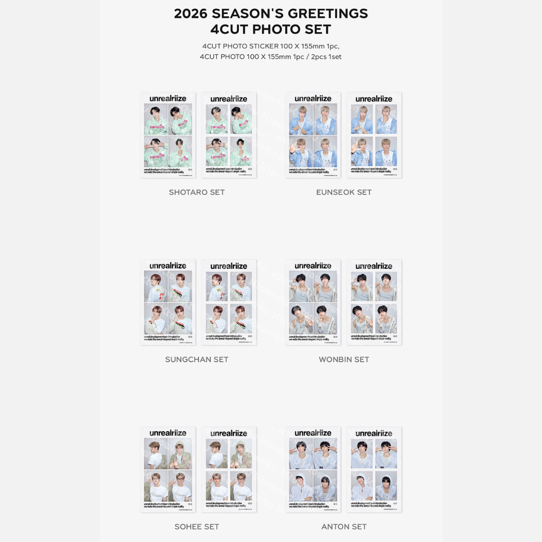 2026 RIIZE SEASON'S GREETINGS MD 4CUT PHOTO SET