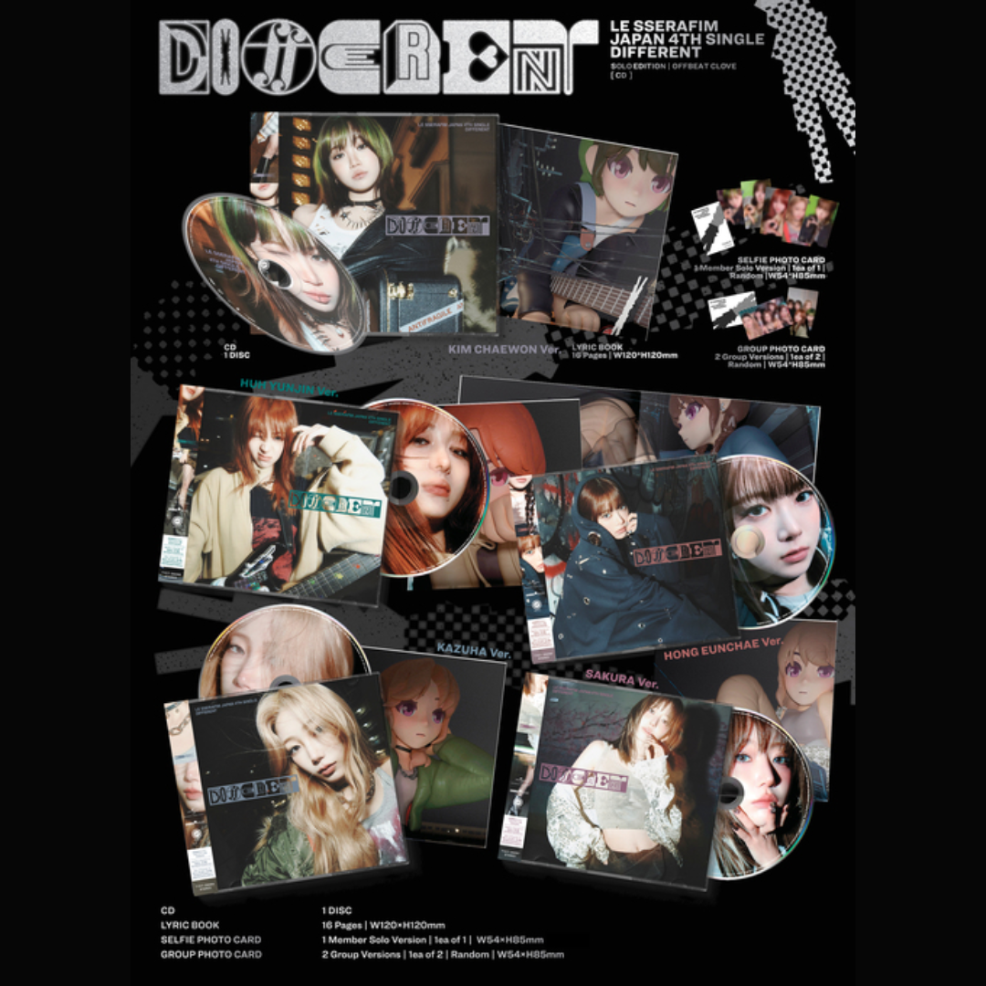 LE SSERAFIM - JAPAN 4th Single 'DIFFERENT' (Solo Jacket)