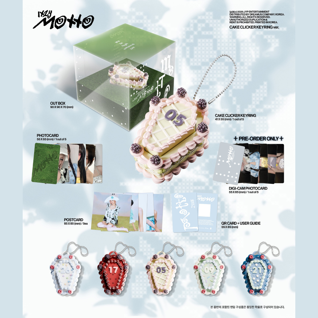 ITZY 12th Mini Album 'Motto' - CAKE CLICKER KEYRING ver. (Random Ver.)