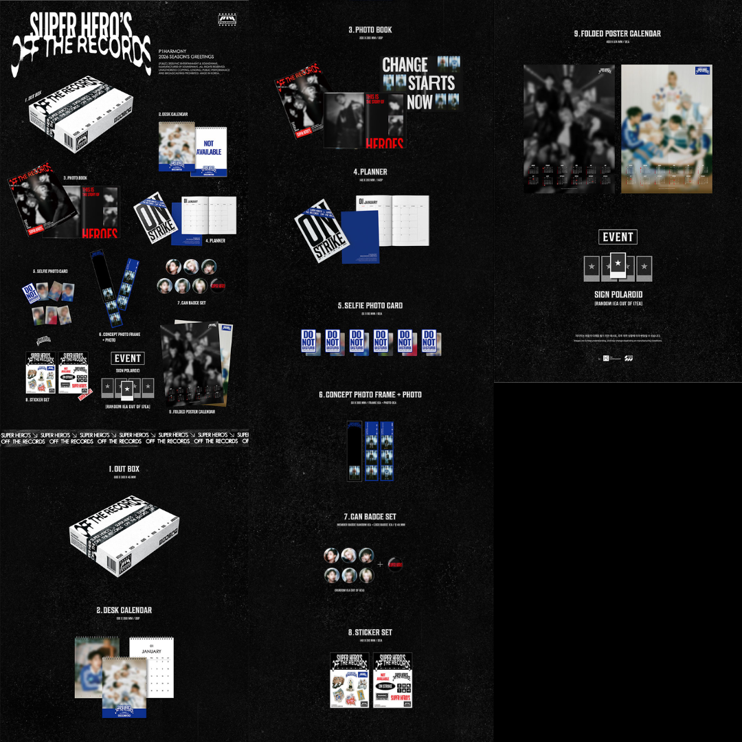 [PREORDER] P1Harmony 2026 SEASON'S GREETINGS <SUPER HERO'S OFF THE RECORDS>