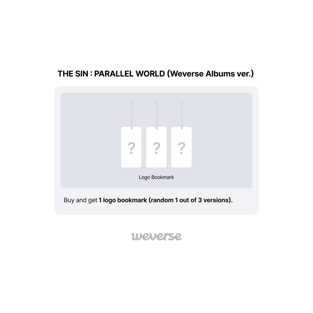 [PREORDER DEADLINE 20/11] ENHYPEN THE SIN : PARALLEL WORLD ALBUM - Weverse Albums Ver.
