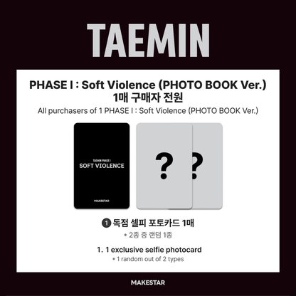 [PREORDER DEADLINE 28/8] SHINEE TAEMIN [PHASE I : Soft Violence] - PHOTO BOOK Ver.
