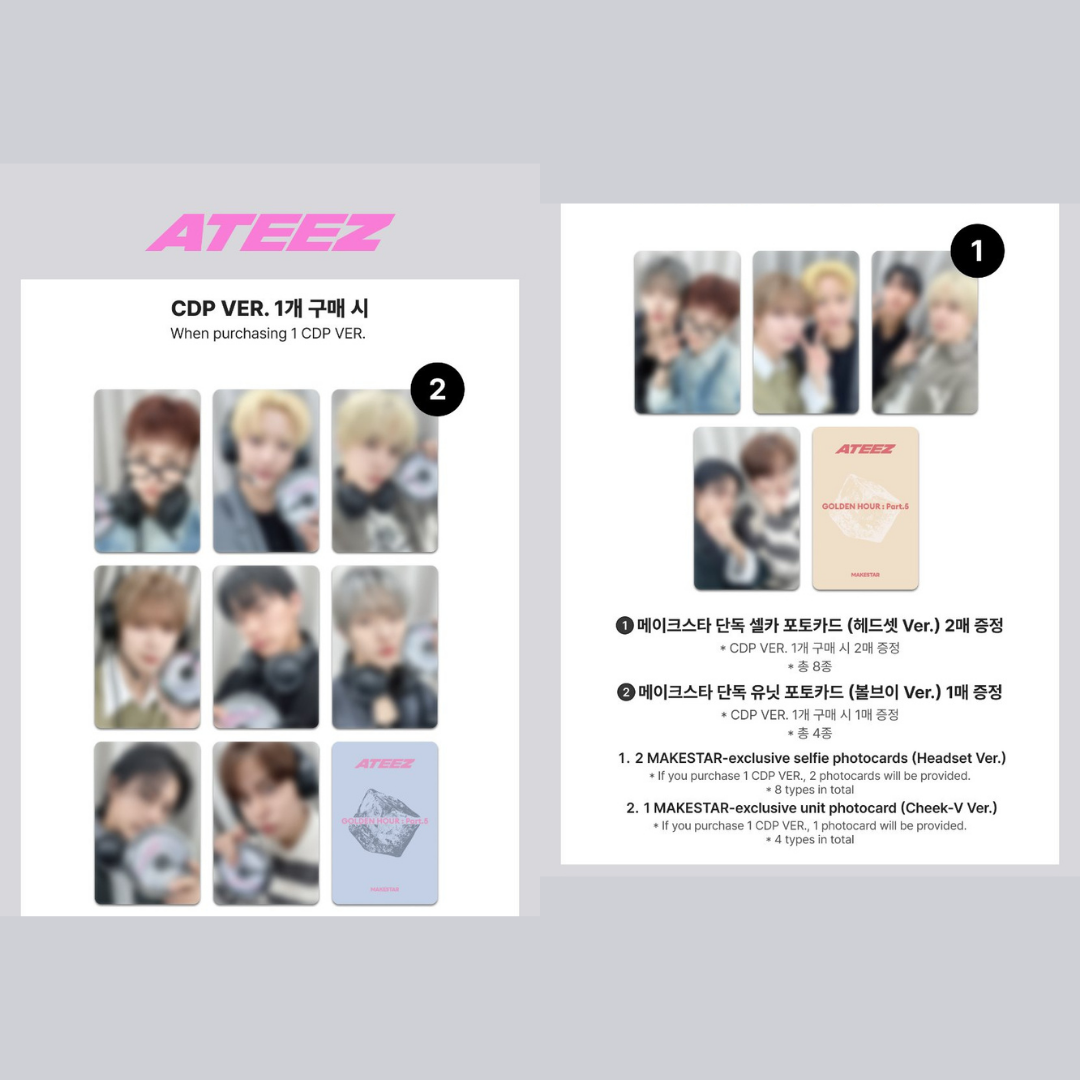 [PREORDER] ATEEZ 14TH MINI ALBUM [GOLDEN HOUR : Part.5] - CDP VER.