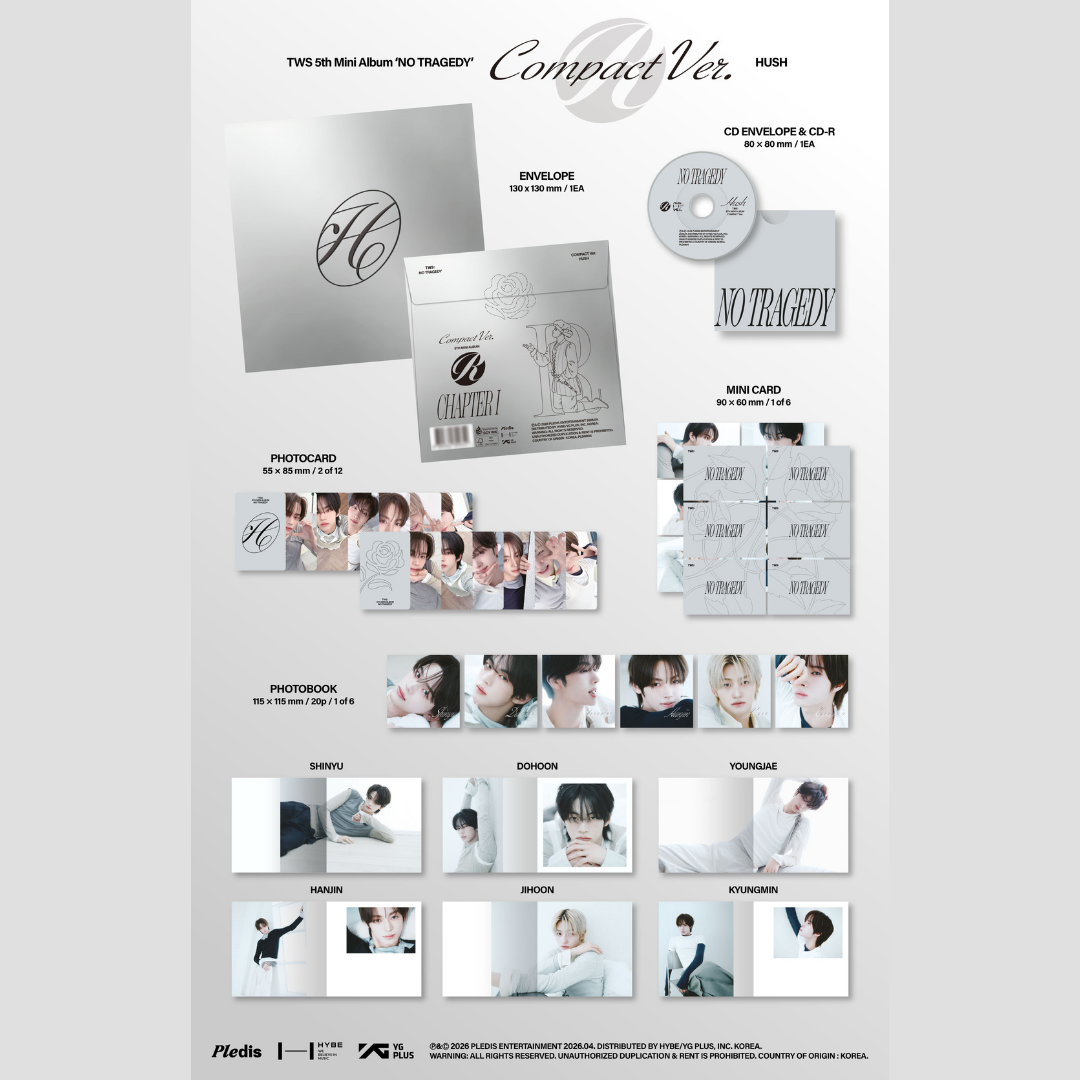TWS 5th Mini Album ‘NO TRAGEDY’ - Compact Ver. (HUSH)