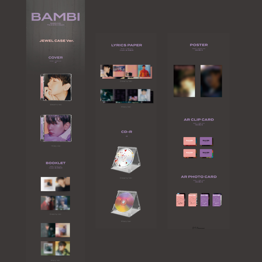 EXO BAEKHYUN - BAMBI - JEWEL CASE