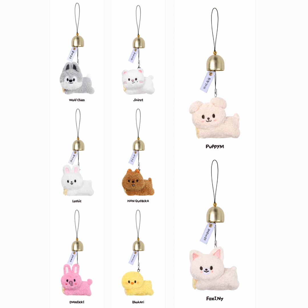 [PREORDER DEADLINE 3/8] Stray Kids World Tour <RUN IT SEOUL> Official Merch - SKZOO PLUSH DOOR BELL KEYRING