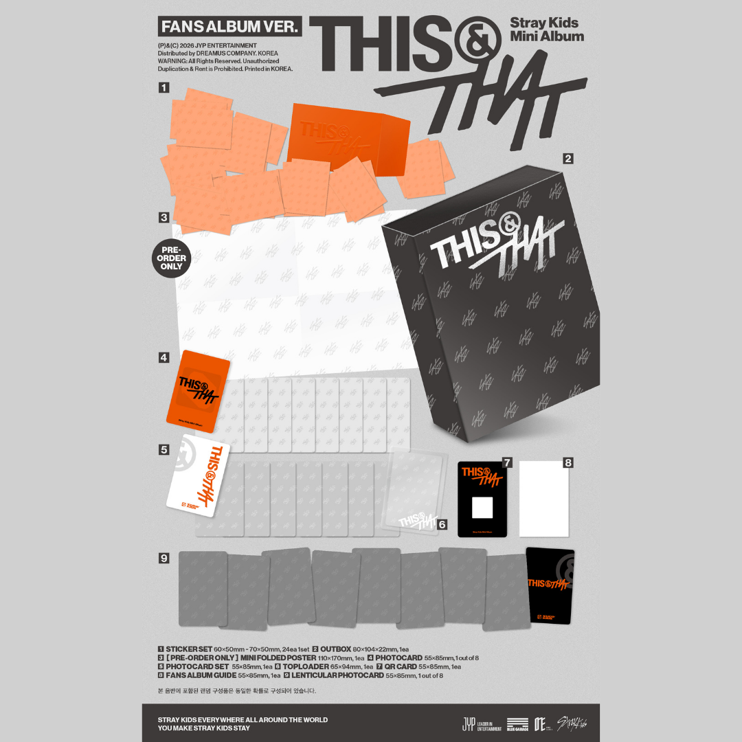 [PREORDER DEADLINE 4/8] Stray Kids "THIS & THAT" Album - FANS ALBUM VER.