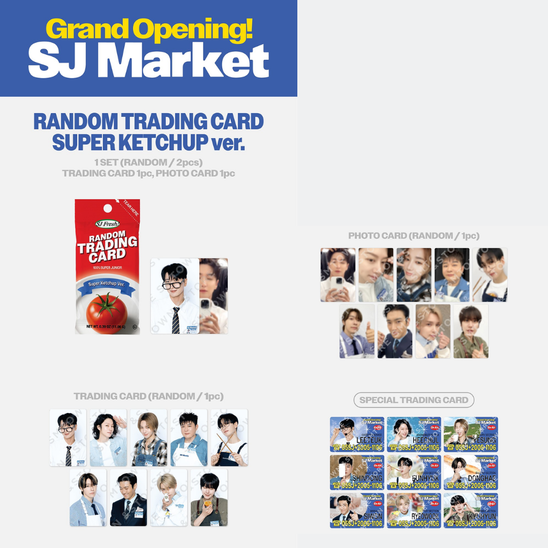 SUPER JUNIOR - [GRAND OPENING! SJ MARKET] RANDOM TRADING CARD SET (SUPER KETCHUP Ver.)