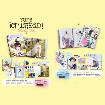 (US SIGNED EXCLUSIVE) ITZY Yuna 1st Mini Album 'Ice Cream' - Photobook Ver.
