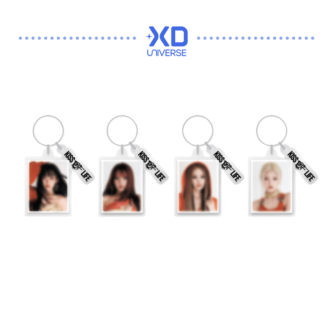 [PREORDER] KISS OF LIFE 3rd Single [SWEAT] Official MD - [GACHA] Acrylic ID Photo Keyring